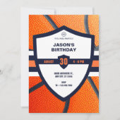 Invitation Anniversaire du logo emblématique moderne du baske (Devant)