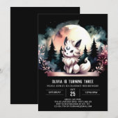 Invitation Anniversaire du loup à imprimer (Devant / Derrière)