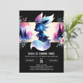 Invitation Anniversaire du loup adorable de la forêt (Debout devant)