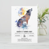 Invitation Anniversaire du loup de bois enchanté (Debout devant)