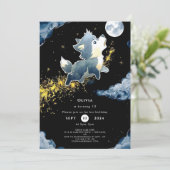 Invitation Anniversaire du loup de bois mignon (Debout devant)