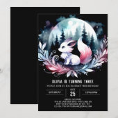 Invitation Anniversaire du loup de forêt d'Imaginaires (Devant / Derrière)