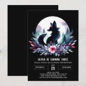 Invitation Anniversaire du loup d'Imaginaire majestueux (Devant / Derrière)