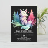 Invitation Anniversaire du loup enchanté (Debout devant)
