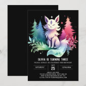 Invitation Anniversaire du loup enchanté (Devant / Derrière)