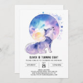 Invitation Anniversaire du loup enchanté (Devant / Derrière)