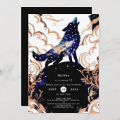 Invitation Anniversaire du loup enchanteur (Devant / Derrière)