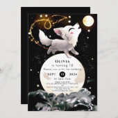 Invitation Anniversaire du loup magique personnalisé (Devant / Derrière)
