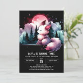 Invitation Anniversaire du loup majestueux numérique (Debout devant)