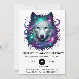 Invitation Anniversaire du loup Starlight