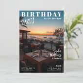 Invitation Anniversaire du Magazine Cover Beach (Debout devant)