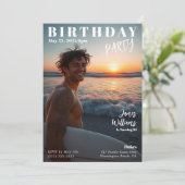 Invitation Anniversaire du Magazine Cover Beach (Debout devant)