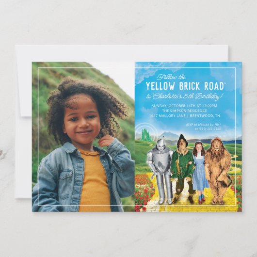 Invitation Anniversaire du Magicien d'Oz - Photo (Devant)