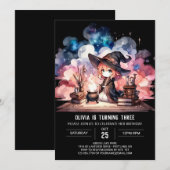 Invitation Anniversaire du magicien majestueux (Devant / Derrière)