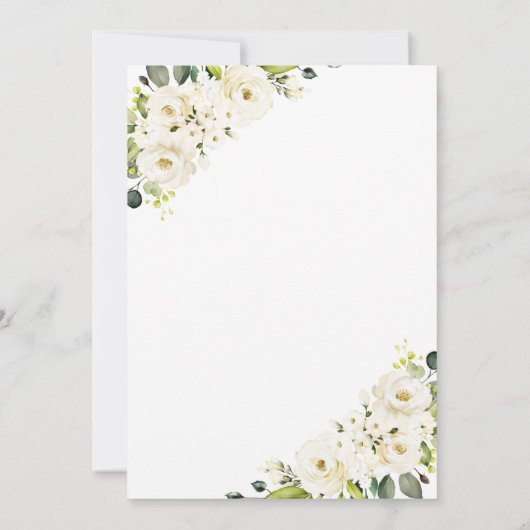 Invitation Anniversaire du Mariage à la crème blanche (Dos)