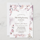 Invitation Anniversaire du Mariage Cherry Blossom (Devant)