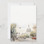 Invitation Anniversaire du Mariage Chic Washington DC Waterco (Dos)