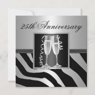 Invitation Anniversaire du Mariage d'argent