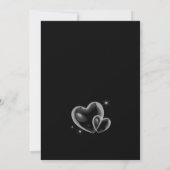 Invitation Anniversaire du Mariage de la bulle des Coeurs noi (Dos)