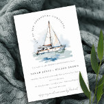 Invitation Anniversaire du Mariage de navigation de plaisance<br><div class="desc">Si vous avez besoin d'un autre produit correspondant ou de la personnalisation,  veuillez envoyer un message via Zazzle.</div>