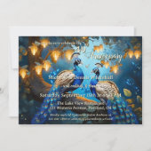 Invitation Anniversaire du Mariage de Peacock romantique (Devant)