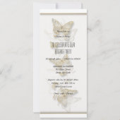 Invitation Anniversaire du mariage fiançailles blanc or (Dos)