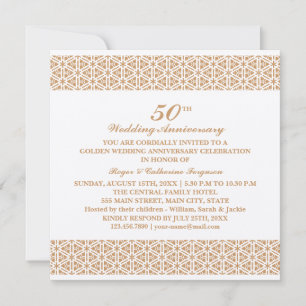 Invitation Anniversaire du Mariage Motif