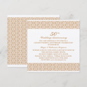 Invitation Anniversaire du Mariage Motif (Devant / Derrière)