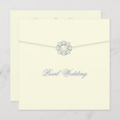 Invitation Anniversaire du Mariage perle avec diamants et per (Devant / Derrière)
