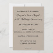 Invitation Anniversaire du Mariage photo modifiable (Dos)