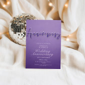 Invitation Anniversaire du Mariage pourpre