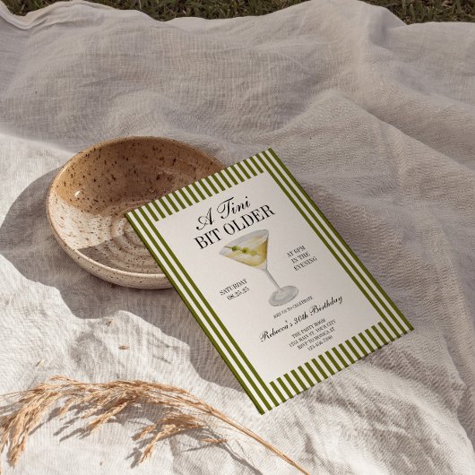 Invitation Anniversaire du Martini Tini Bit