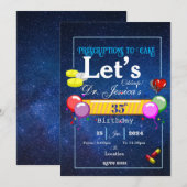 Invitation  Anniversaire du médecin   (Devant / Derrière)