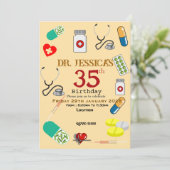 Invitation Anniversaire du médecin (Debout devant)