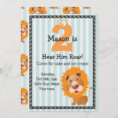 Invitation Anniversaire du mignon garçon (Devant / Derrière)