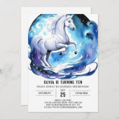 Invitation Anniversaire du mignon rose moderne (Devant / Derrière)