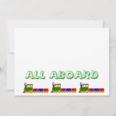 Invitation Anniversaire du mignon train (Dos)