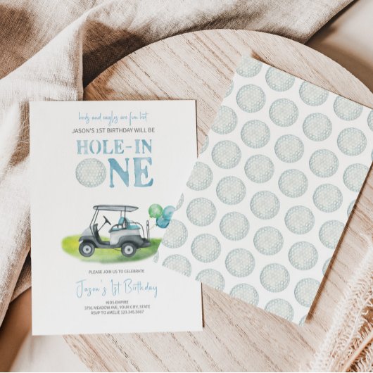 Invitation Anniversaire du mini-golf Hole-In-One