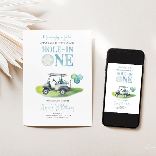 Invitation Anniversaire du mini-golf Hole-In-One