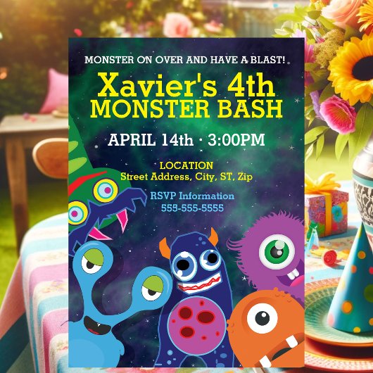 Invitation Anniversaire du Monstre Galactique