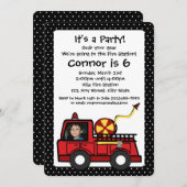 Invitation Anniversaire du moteur à feu avec photo (Devant / Derrière)
