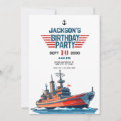 Invitation Anniversaire du navire de l'Armée de terre de la M (Devant)