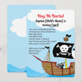 Invitation Anniversaire du navire pirate (Devant / Derrière)