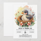 Invitation Anniversaire du nid forestier (Devant / Derrière)