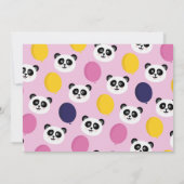 Invitation Anniversaire du Panda Panda-monium Photo rose (Dos)