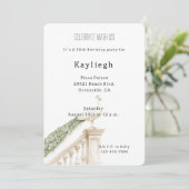 Invitation Anniversaire du paon blanc (Debout devant)