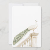 Invitation Anniversaire du paon blanc (Dos)