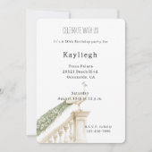 Invitation Anniversaire du paon blanc (Devant)