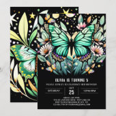 Invitation Anniversaire du papillon (Devant / Derrière)