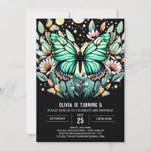 Invitation Anniversaire du papillon